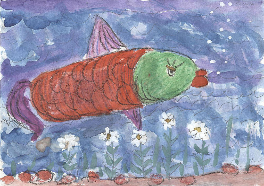 Рыбка в ромашках (Алина, 5 лет)