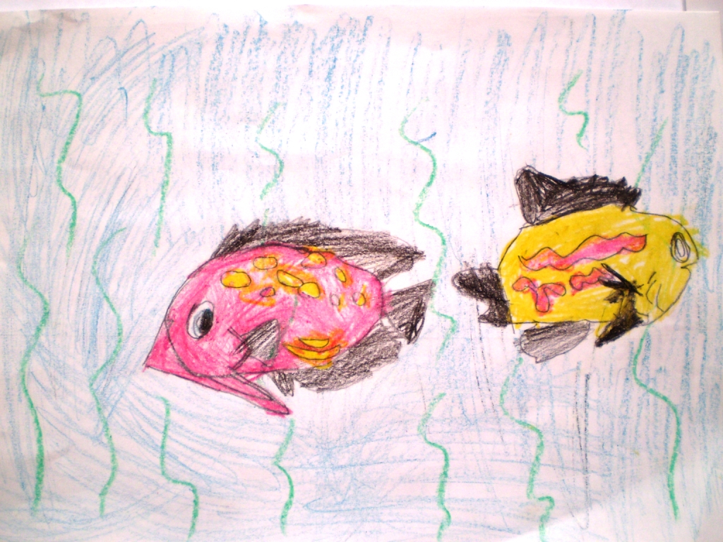 Рыбки в аквариуме (Тулинова Юлия, 7 лет)