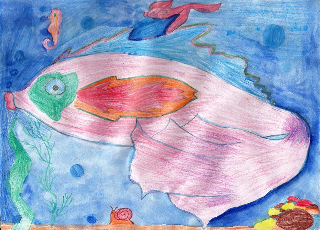 Рыбка в розовом сарафане (Лазаренко Лиза, 10 лет)